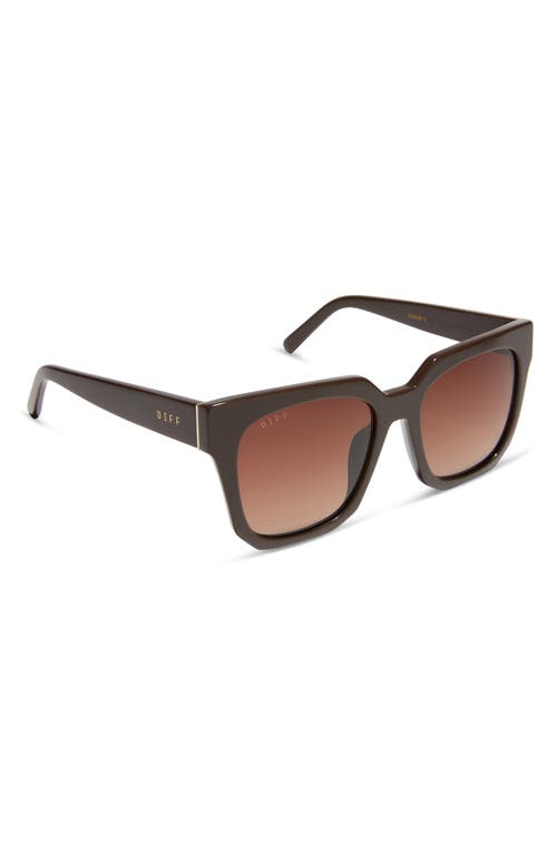 Shop Diff Ariana Ii 54mm Gradient Square Sunglasses In Truffle/brown Gradient