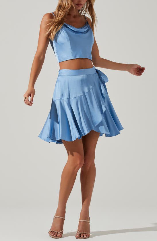 Shop Astr Ellery Miniskirt In Sky Blue