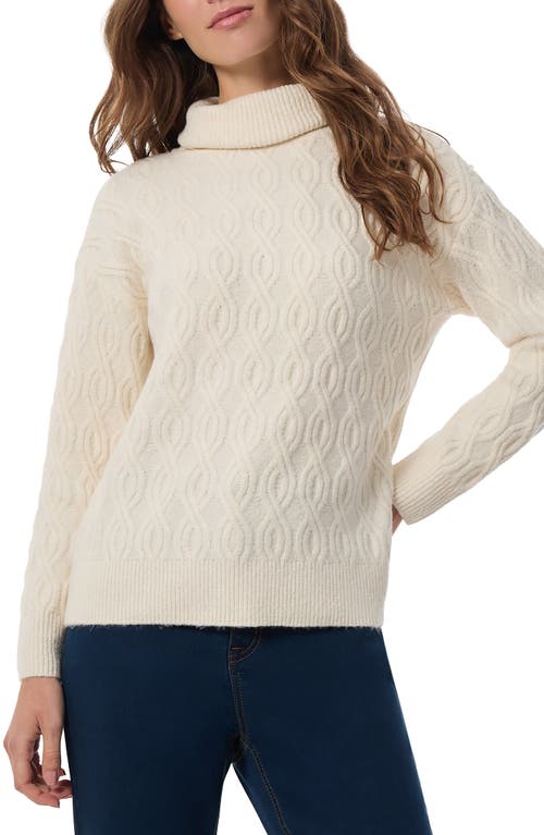 Shop Jones New York Cable Stitch Turtleneck Sweater In Jones White