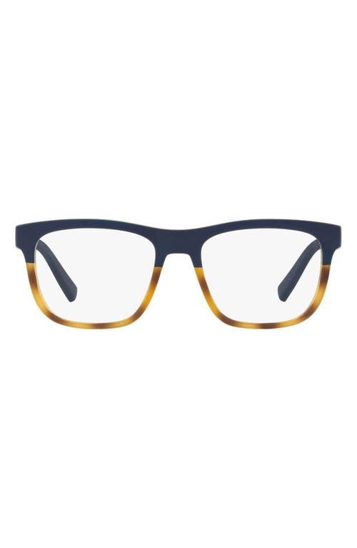 53mm Rectangular Optical Glasses in Blue Havana