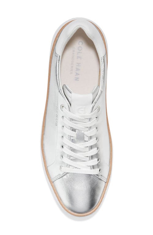 Shop Cole Haan Grandpro Topspin Sneaker In Silver Tal