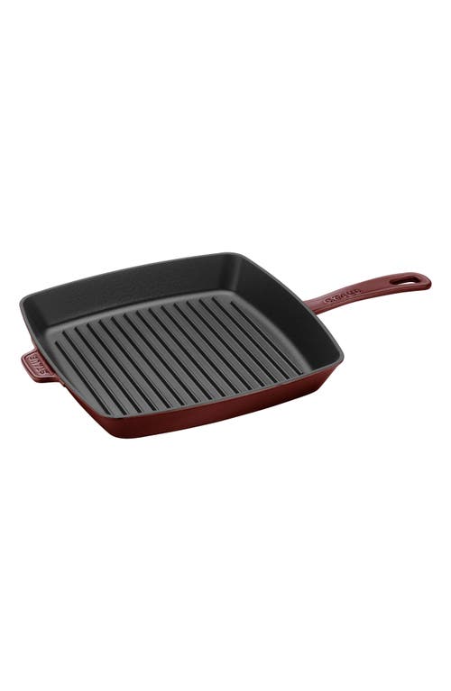 Staub 12-Inch Square Enameled Cast Iron Grill Pan in Grenadine at Nordstrom