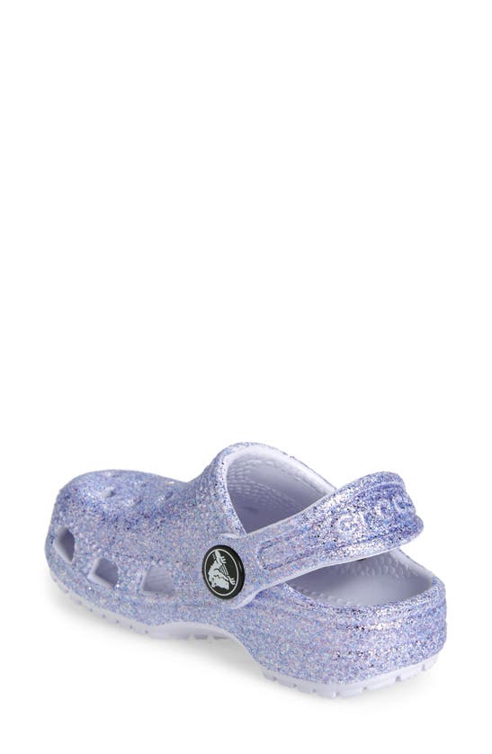 Shop Crocs Kids' Classic Glitter Clog In Frosted Glitter