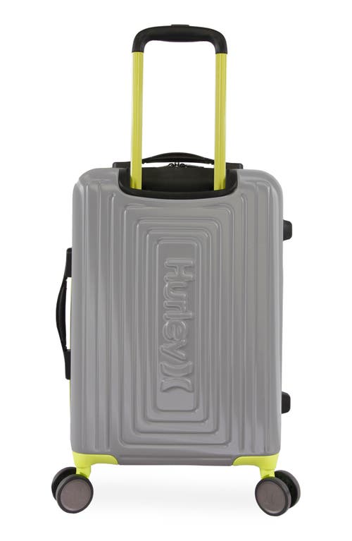 Shop Hurley Suki 21" Hardshell Spinner Suitcase In Light Grey/neon