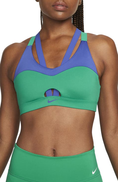 Nike Color Block Graphic Green Sports Bra Size XL - 60% off