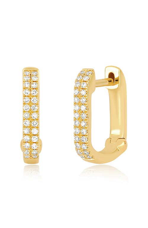 EF Collection Mini Lola Diamond Huggie Hoop Earrings in 14K Yellow Gold at Nordstrom