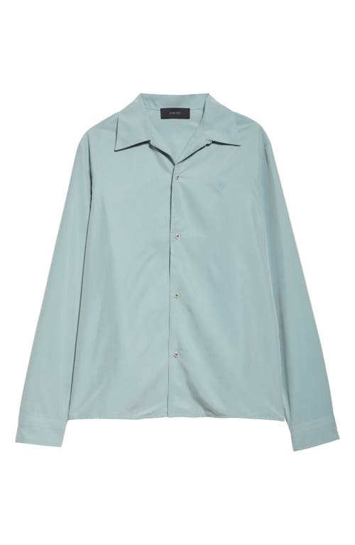 Shop Amiri Ma Long Sleeve Button-up Shirt In Dusty Blue