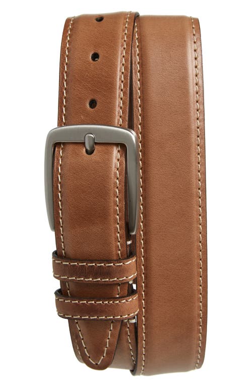 Shop Allen Edmonds 'yukon' Leather Belt In Natural