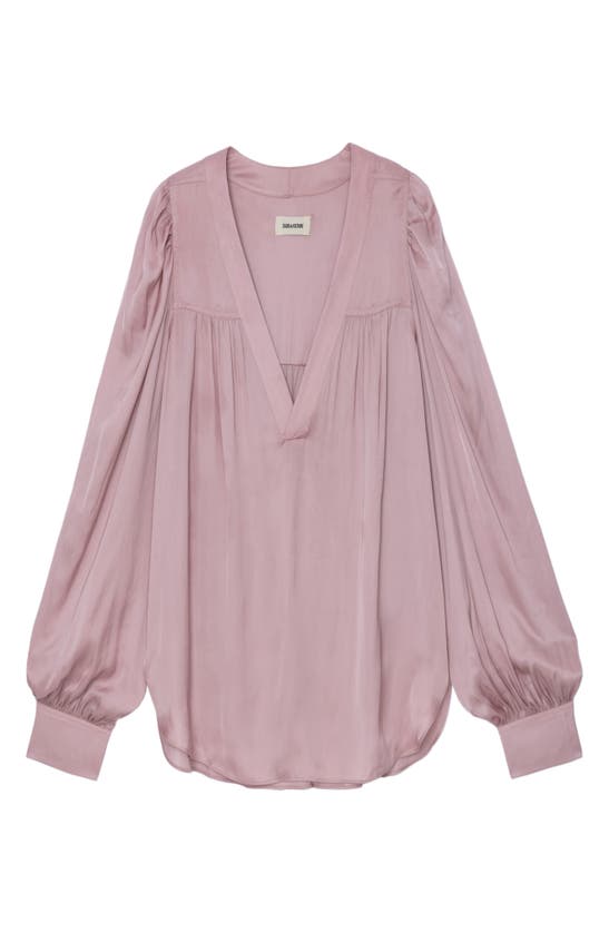 Zadig & Voltaire Blouse Telia Satin Deep Parme | ModeSens