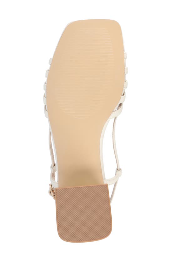 Shop Journee Collection Shayana Block Heel Slingback Sandal In Bone
