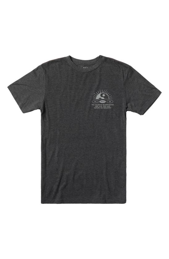 Shop Rvca Balance Rise Cotton Blend Graphic T-shirt In Black