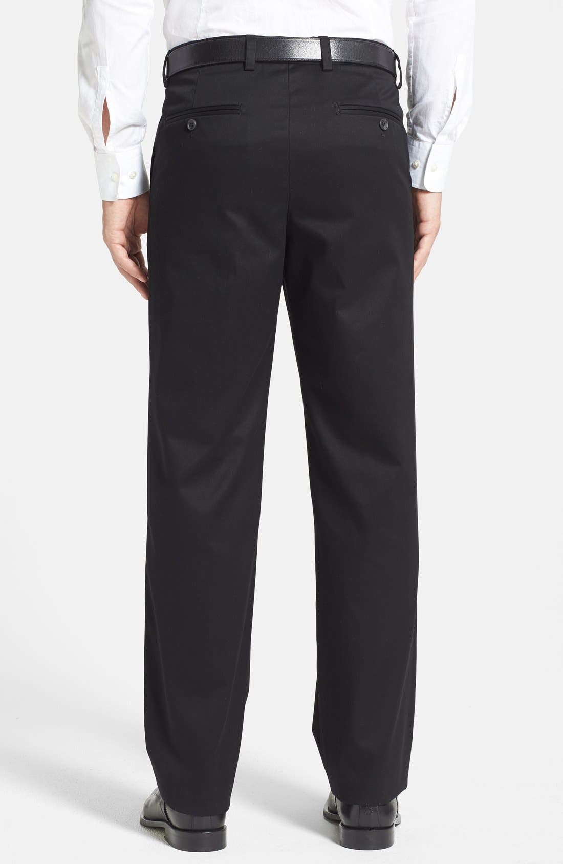 NORDSTROM MEN'S SHOP 'Classic' Smartcare(TM) Relaxed Fit Flat Front