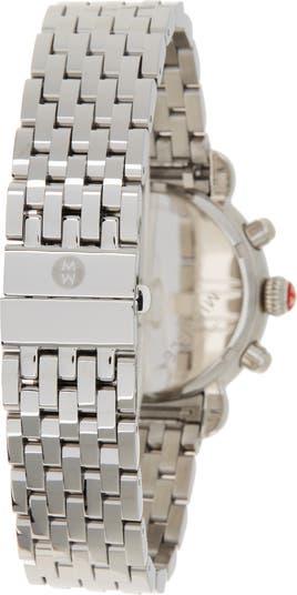 MICHELE Women s Diamond Accent Stainless CSX36 Watch 36mm 0.62