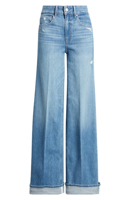 Shop Paige Sasha Distressed Wide Leg Jeans In Holy Grail Distressed