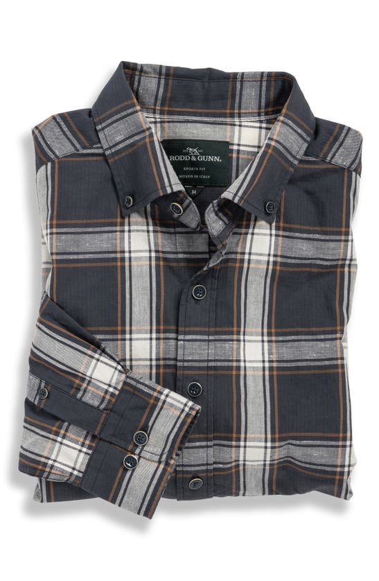 Shop Rodd & Gunn Glenene Plaid Button-down Shirt In Midnight