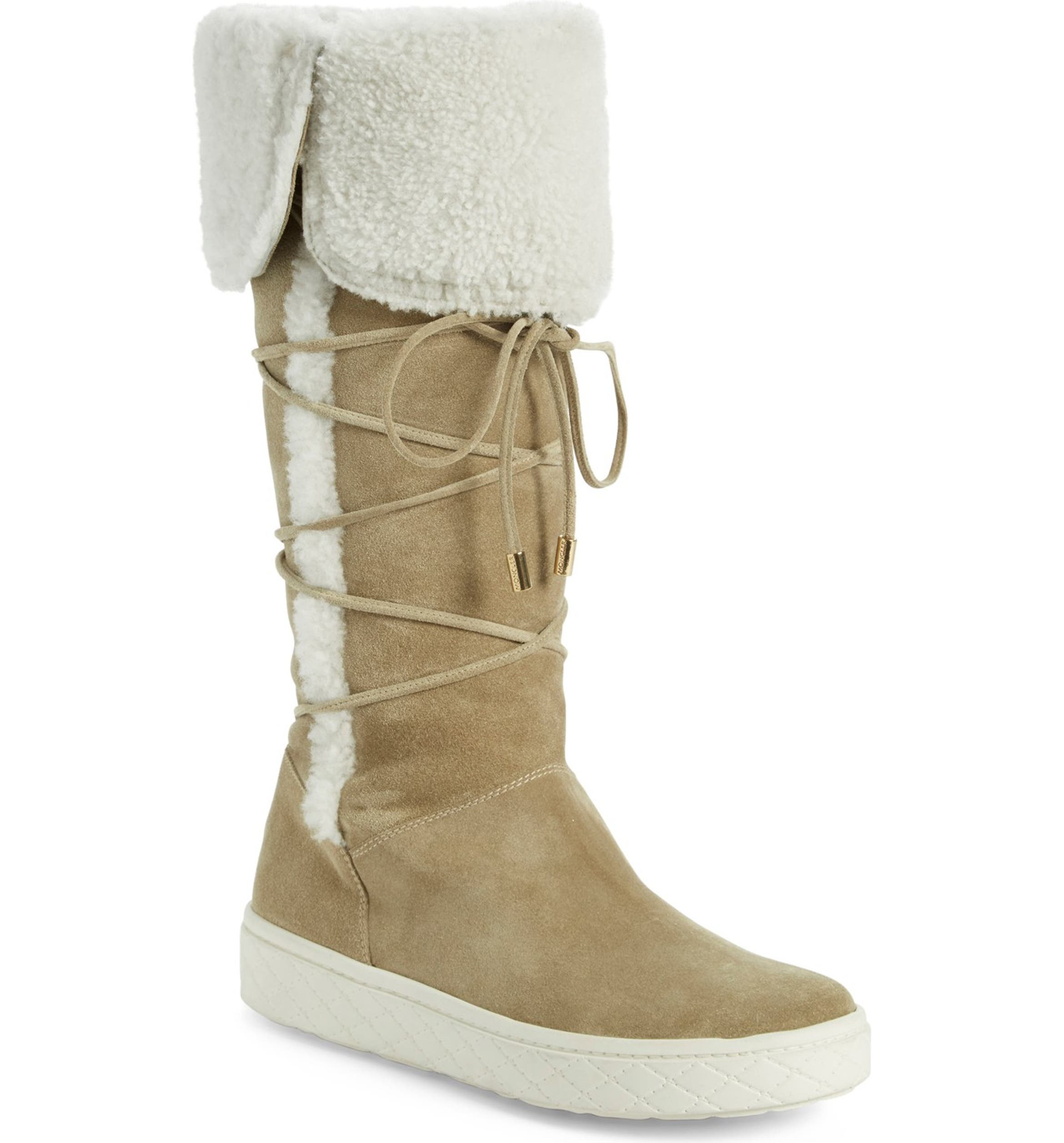 Moncler 'Madeleine Stivale' Genuine Shearling Tall Boot (Women) | Nordstrom