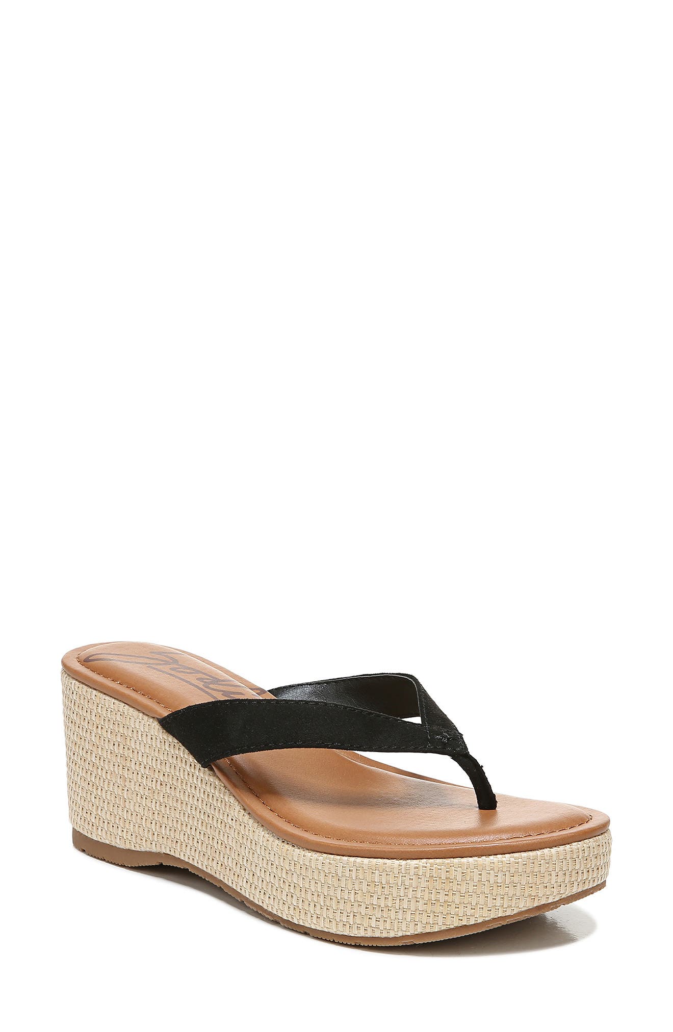 Zodiac Women's Rio Thong Platform Wedge Sandals Women's Shoes In Black