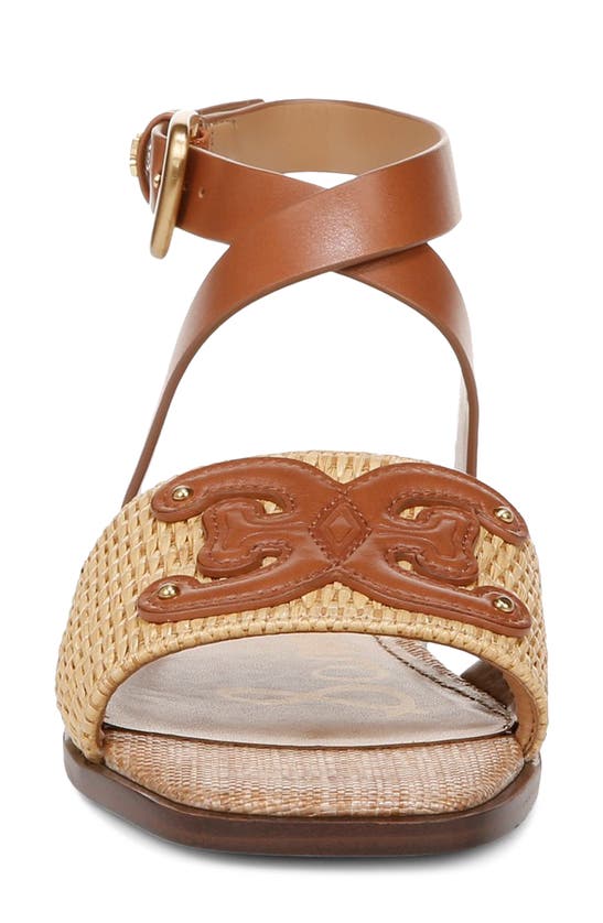 Shop Sam Edelman Ilsie Ankle Strap Sandal In Sand/ Rich Cognac