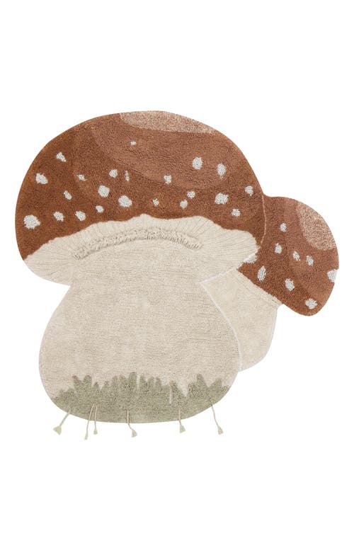 Lorena Canals Boletus Washable Recycled Cotton Blend Rug in Natural Olive Pearl Blue Ash at Nordstrom