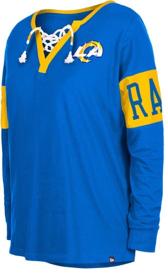 Women's '47 Royal Los Angeles Rams Tom Cat Long Sleeve T-Shirt Size: Medium
