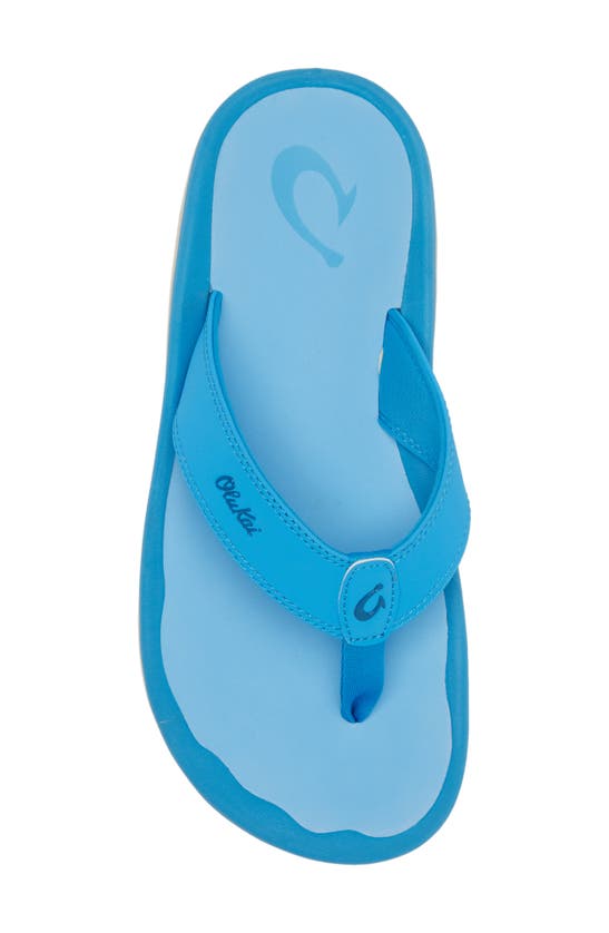 Shop Olukai Ohana Flip Flop In Tropic Blue / Tropic Blue