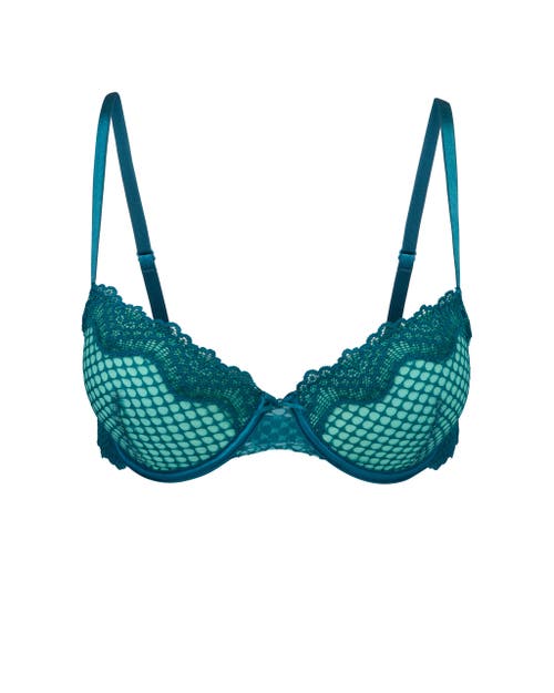 Shop Adore Me Rubie Push Up Demi Bra In Dark Blue