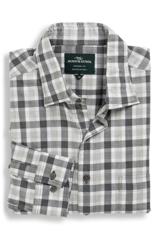 Rodd & Gunn Boltons Trim Fit Check Cotton Flannel Button-up Shirt In Ash