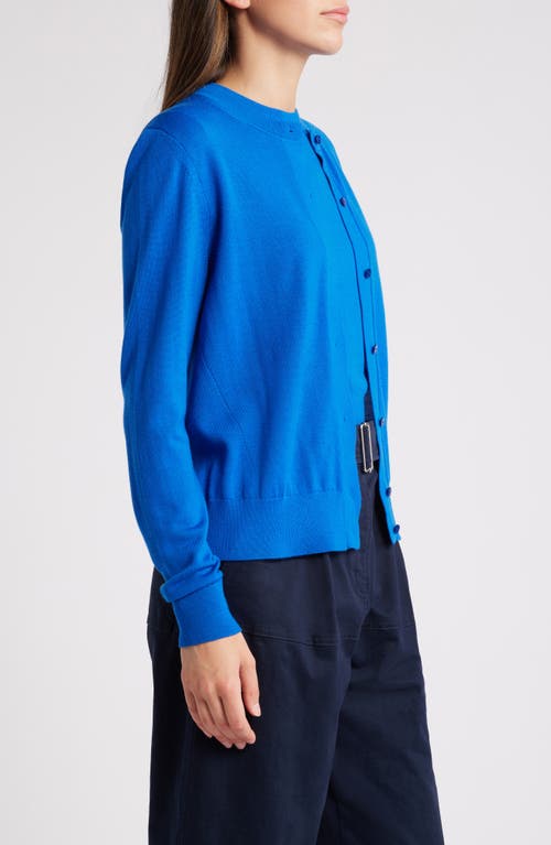 Shop Hugo Boss Boss Fadenasi Wool Cardigan Sweater In Sonic Blue