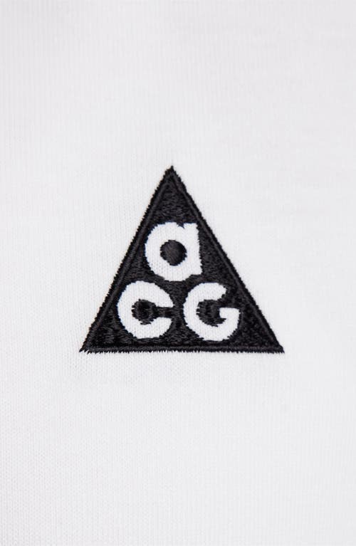 Shop Nike Acg Dri-fit Adv Oversize T-shirt In Summit White/black