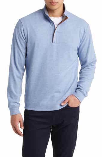 johnnie-O Men's Chicago Cubs Sully Quarter Zip Pullover in Helios Blue
