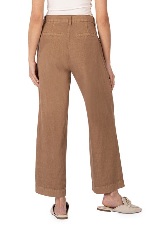 Shop Kut From The Kloth High Rise Crop Wide Leg Pants In Cappuccino