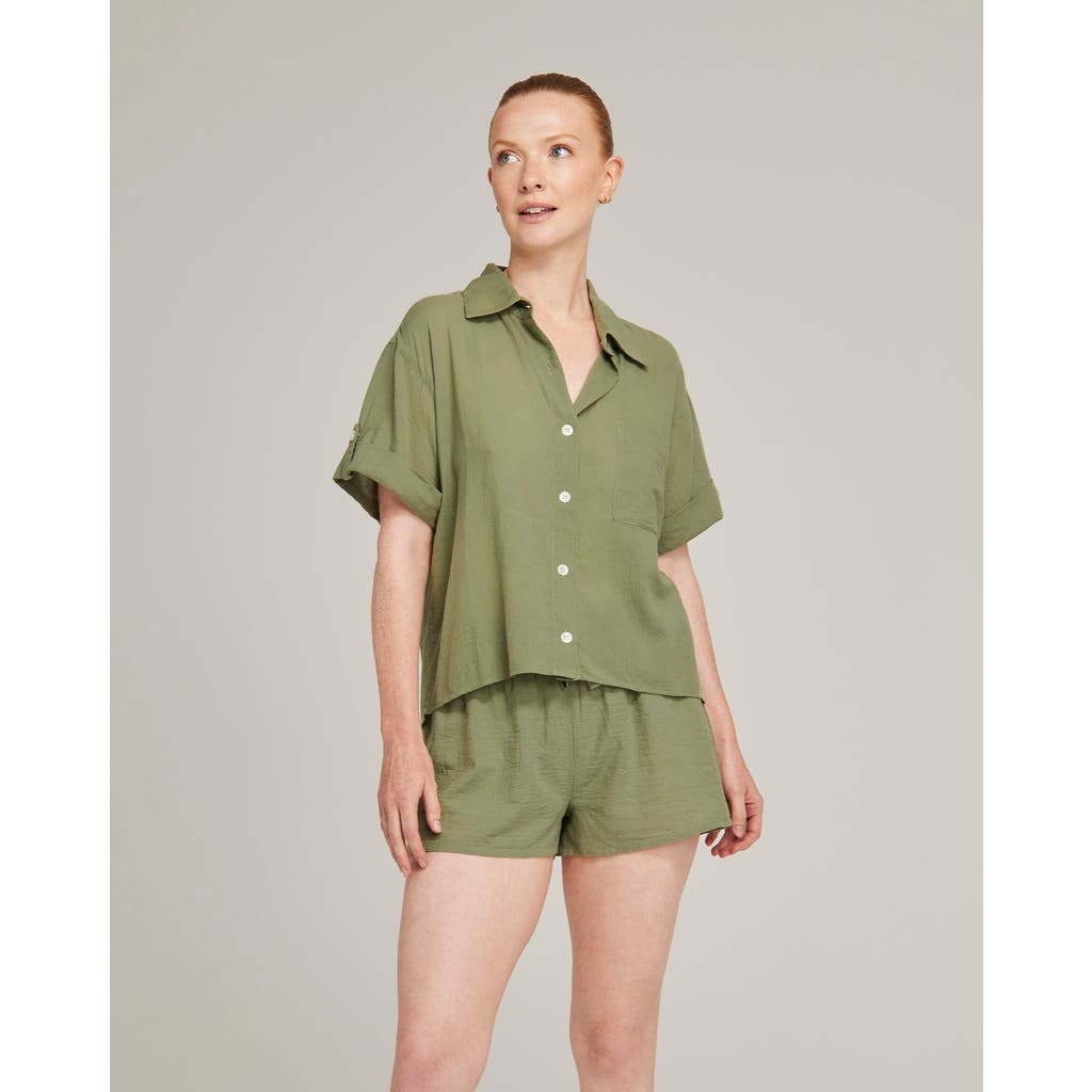 Nudea The Short Sleeve Shirt In Sage