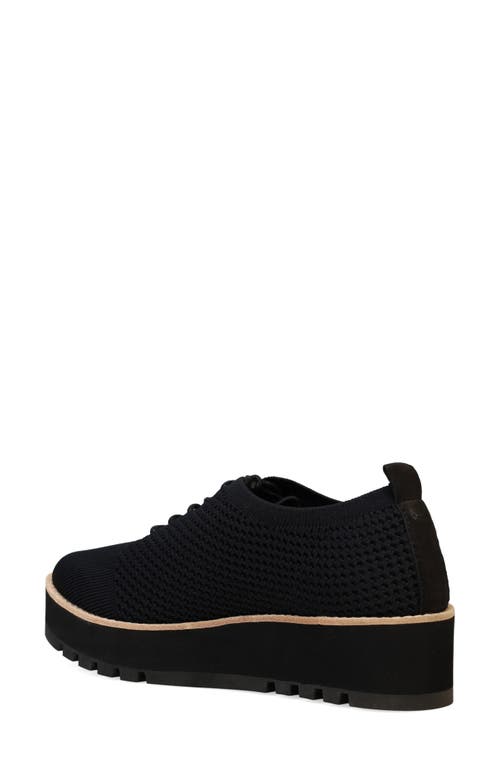 Shop Eileen Fisher Edna Knit Wedge Oxford In Black