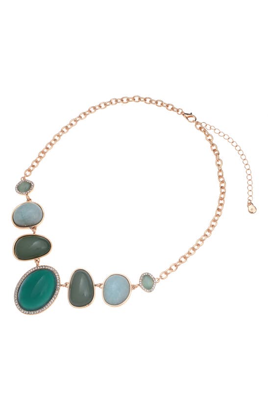 Shop Zaxie By Stefanie Taylor Crystal & Stone Statement Necklace In Gold