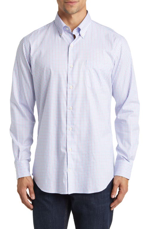 Peter Millar Airlie Microcheck Stretch Button-Down Shirt at Nordstrom,