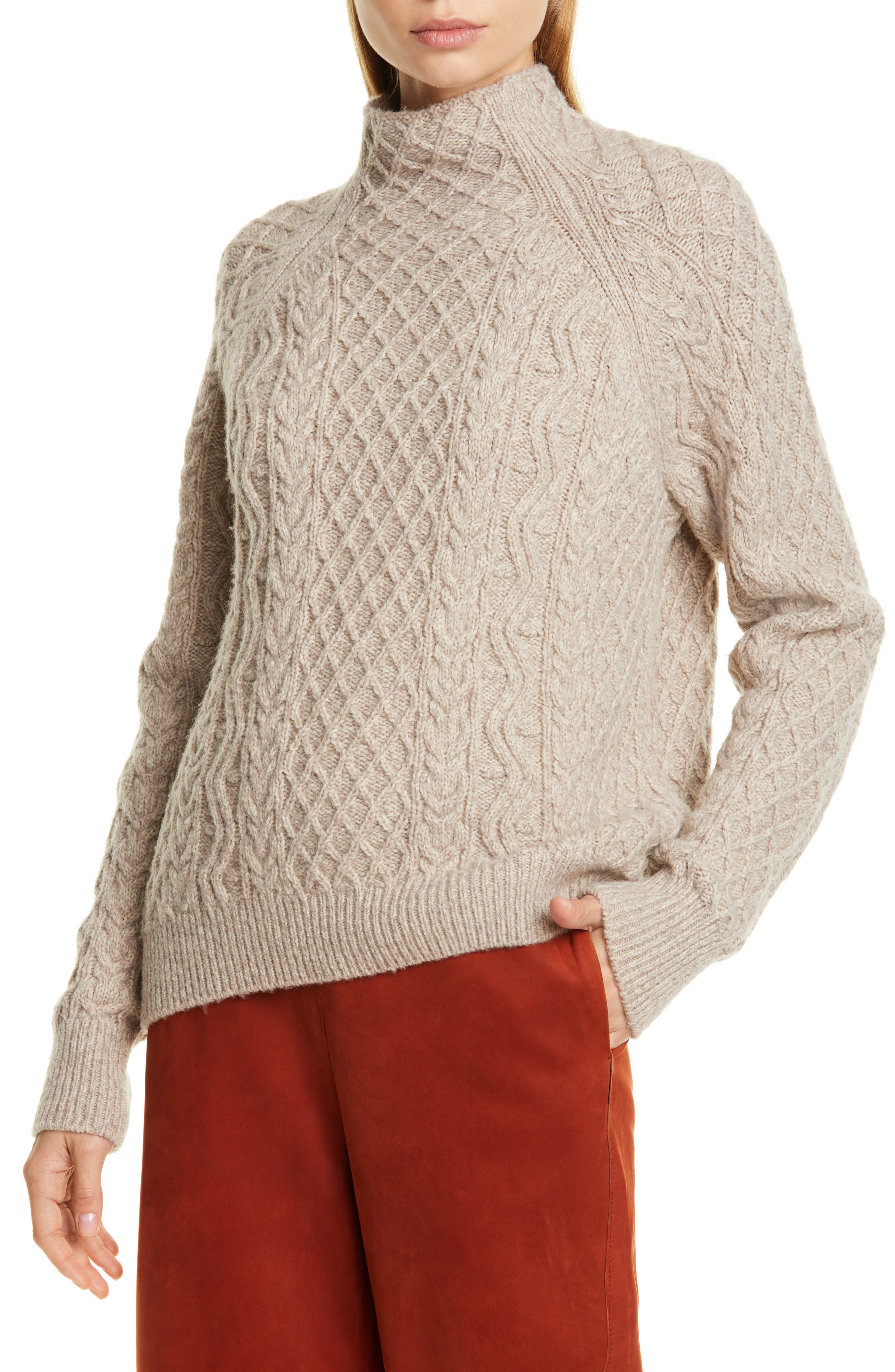 vince zig zag cable sweater