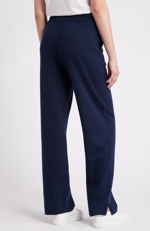 Shop Caslonr Caslon(r) Cotton & Cashmere Sweater Pants In Navy Night