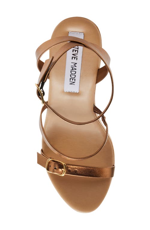 Shop Steve Madden Lilia Ankle Strap Platform Sandal In Bronze