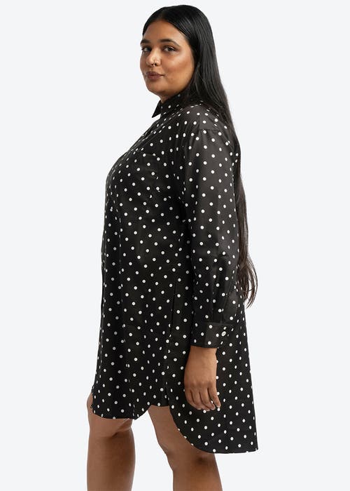 See Rose Go Timeless Dot Tunic Shirt Dress Plus Size In Timeless Dot