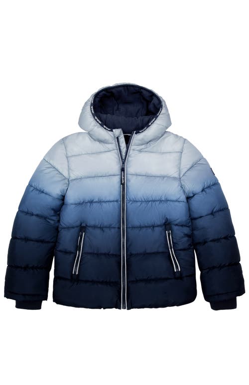Rokka&rolla Kids' Heavyweight Fleece Lined Puffer Jacket In Midnight Ombre