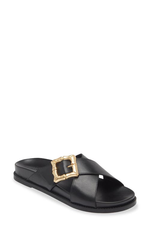 Schutz Enola Slide Sandal Black at Nordstrom,