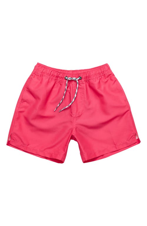Snapper Rock Kids' Comfort Colorblock Swim Trunks Pink at Nordstrom,
