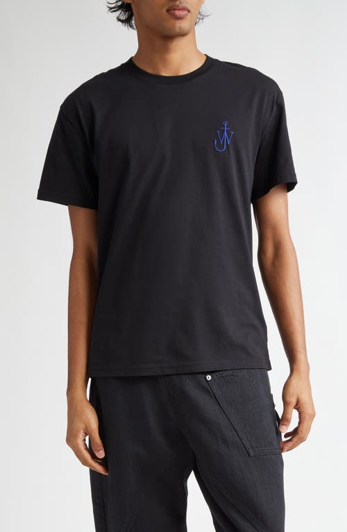 Shop Jw Anderson Anchor Embroidered Graphic T-shirt In Black