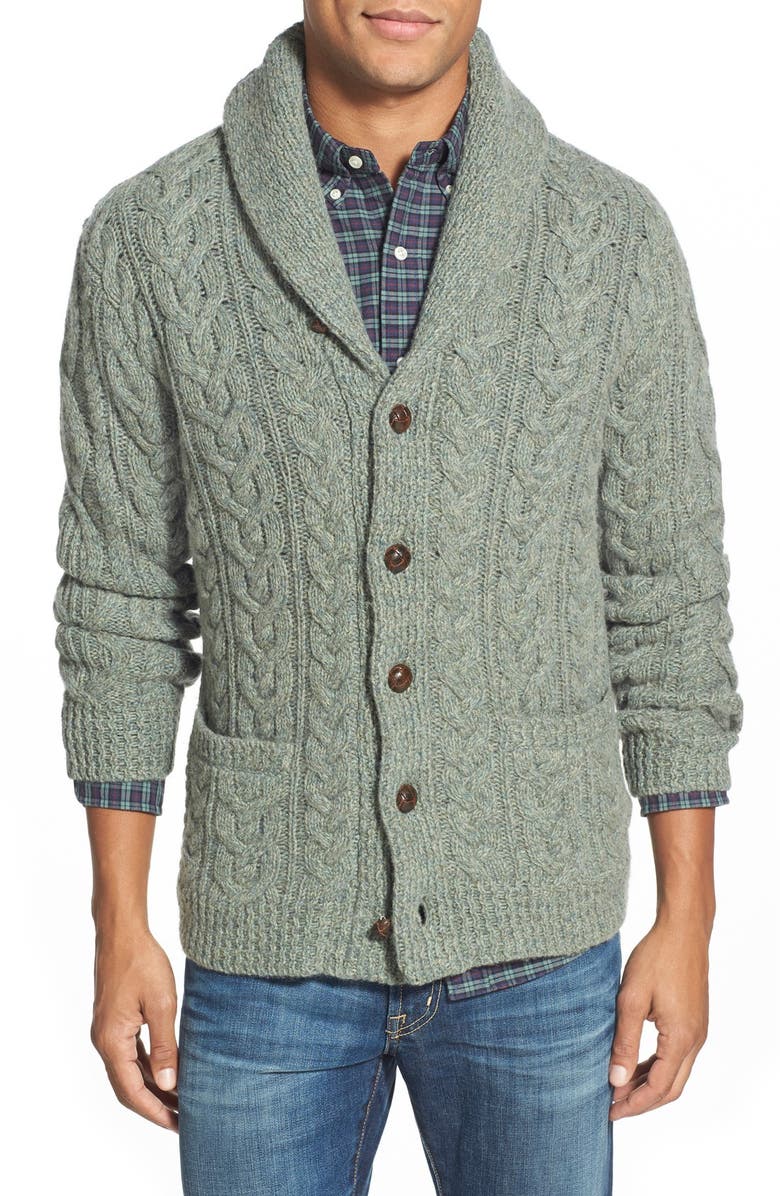 Polo Ralph Lauren Wool & Cashmere Cable Knit Shawl Collar Cardigan ...