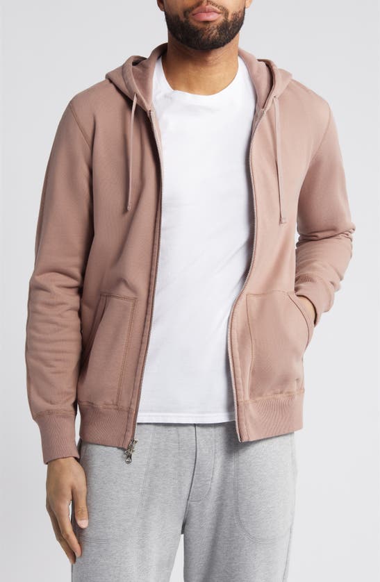 Reigning Champ Midweight Terry Full-zip Hoodie In Desert Rose