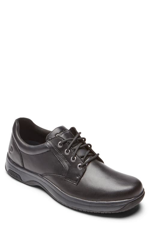 Dunham 8000 Service Waterproof Plain Toe Derby in Black