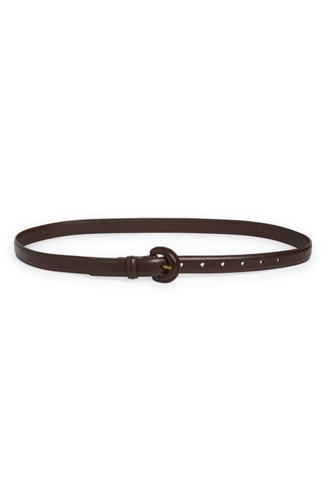 Madewell Medium Perfect Leather Belt in True Black - Size M