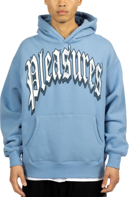 PLEASURES Twitch Cotton Blend Graphic Hoodie Slate at Nordstrom,