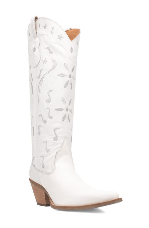 Shop Dingo Rhymin Knee High Western Boot In White