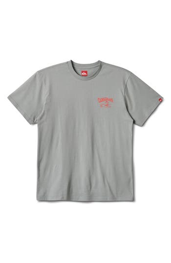 Shop Quiksilver Smooth Move Graphic T-shirt In Smoked Grey